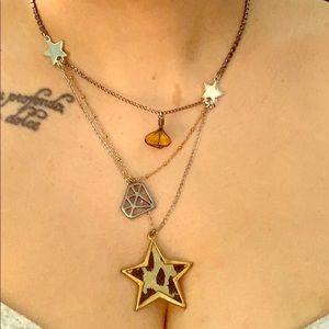 Leopard charm necklace betsey Johnson